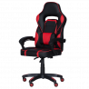 Геймърски стол Carmen 6197, До 130 кг, Регулиране на люлеенето, Еко кожа, Черен/червен