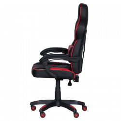 Геймърски стол Carmen 6197, До 130 кг, Регулиране на люлеенето, Еко кожа, Черен/червен