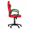Carmen 6304 Football-Themed Gaming Chair, Up to 100 kg, Faux Leather, Rocking Function, Silicone Casters, Red/Green