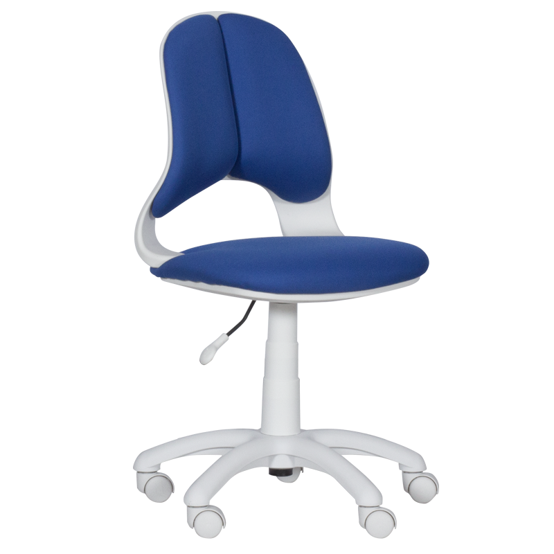 Carmen 6017-2 Children's Chair, Up to 70 kg, Gas Lift, Polypropylene Casters, Upholstered, Blue