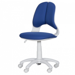 Carmen 6017-2 Children's Chair, Up to 70 kg, Gas Lift, Polypropylene Casters, Upholstered, Blue