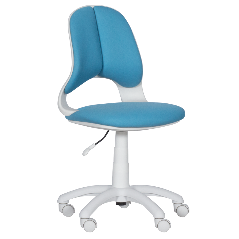 Carmen 6017-2 Children's Chair, Up to 70 kg, Gas Lift, Polypropylene Casters, Upholstered, Light Blue