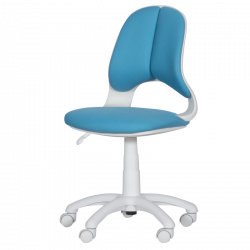 Carmen 6017-2 Children's Chair, Up to 70 kg, Gas Lift, Polypropylene Casters, Upholstered, Light Blue