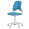Carmen 6017-2 Children's Chair, Up to 70 kg, Gas Lift, Polypropylene Casters, Upholstered, Light Blue