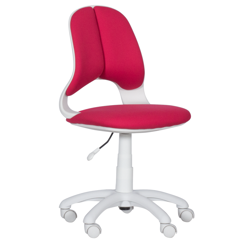Carmen 6017-2 Children's Chair, Up to 70 kg, Gas Lift, Polypropylene Casters, Upholstered, Red