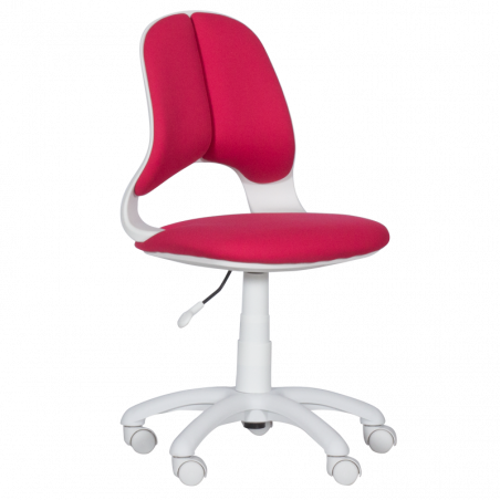 Carmen 6017-2 Children's Chair, Up to 70 kg, Gas Lift, Polypropylene Casters, Upholstered, Red