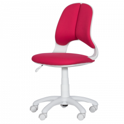 Carmen 6017-2 Children's Chair, Up to 70 kg, Gas Lift, Polypropylene Casters, Upholstered, Red