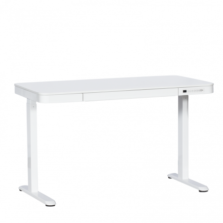 Carmen CR-118 E Ergonomic Adjustable Desk, Leveling Feet, Control Panel, Display, USB, Memory, Anti-Collision Sensor, White