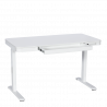 Carmen CR-118 E Ergonomic Adjustable Desk, Leveling Feet, Control Panel, Display, USB, Memory, Anti-Collision Sensor, White