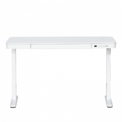 Carmen CR-118 E Ergonomic Adjustable Desk, Leveling Feet, Control Panel, Display, USB, Memory, Anti-Collision Sensor, White