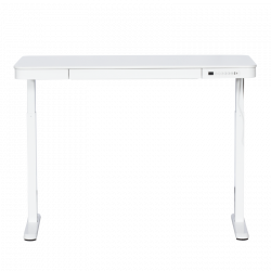 Carmen CR-118 E Ergonomic Adjustable Desk, Leveling Feet, Control Panel, Display, USB, Memory, Anti-Collision Sensor, White