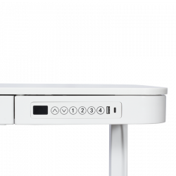 Carmen CR-118 E Ergonomic Adjustable Desk, Leveling Feet, Control Panel, Display, USB, Memory, Anti-Collision Sensor, White