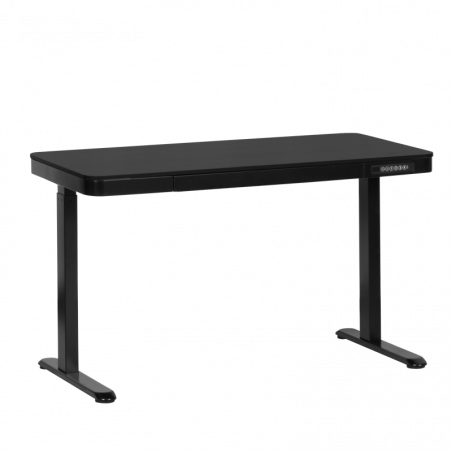 Carmen CR-118 E Ergonomic Adjustable Desk, Leveling Feet, Control Panel, Display, USB, Memory, Anti-Collision Sensor, Black