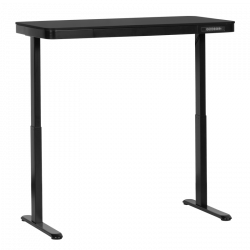 Carmen CR-118 E Ergonomic Adjustable Desk, Leveling Feet, Control Panel, Display, USB, Memory, Anti-Collision Sensor, Black