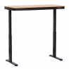 Carmen CR-118 E Ergonomic Adjustable Desk, Leveling Feet, Control Panel, Display, USB, Memory, Anti-Collision Sensor, Black/Beech