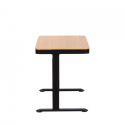 Carmen CR-118 E Ergonomic Adjustable Desk, Leveling Feet, Control Panel, Display, USB, Memory, Anti-Collision Sensor, Black/Beech