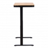 Carmen CR-118 E Ergonomic Adjustable Desk, Leveling Feet, Control Panel, Display, USB, Memory, Anti-Collision Sensor, Black/Beech