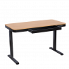 Carmen CR-118 E Ergonomic Adjustable Desk, Leveling Feet, Control Panel, Display, USB, Memory, Anti-Collision Sensor, Black/Beech