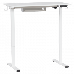 Ергономично регулируемо бюро Carmen CR- 4024, 73-121 см, Панел за управление, Памет, USB, Сензор против сблъсък, Държач за кабели, Бял