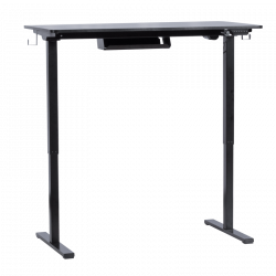 Ергономично регулируемо бюро Carmen CR- 4824, 73-121 см, Панел за управление, Дисплей, Памет на позиции, USB, Сензор против сблъсък, Черен
