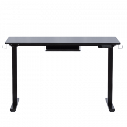 Carmen CR-4824 Ergonomic Adjustable Desk, 73–121 cm, Control Panel, Display, Position Memory, USB, Anti-Collision Sensor, Black