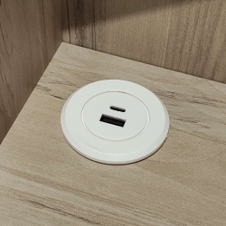 Детско бюро Carmen MY HOUSE, 120х149х60 см, 2 рафта, USB + Type C, Кафяв/натурален