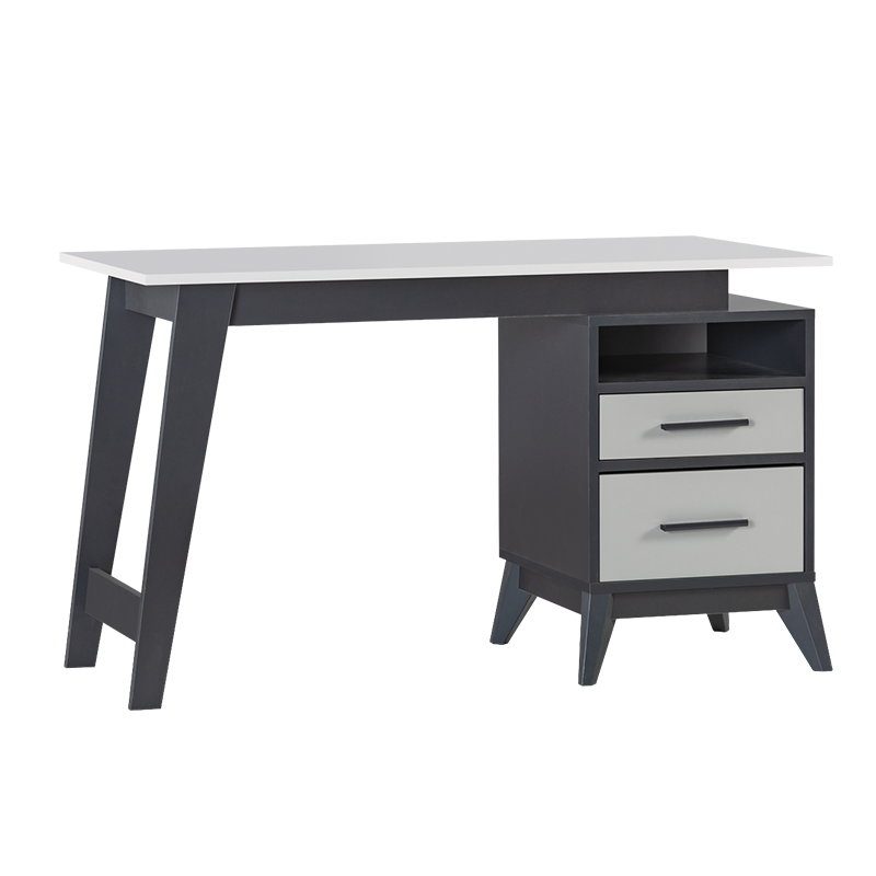 Carmen BREDA Children's Desk, 127 x 75 x 60 cm, USB + Type-C, Option for two-way drawer installation, Dark Gray