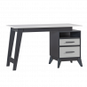 Carmen BREDA Children's Desk, 127 x 75 x 60 cm, USB + Type-C, Option for two-way drawer installation, Dark Gray