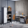 Carmen BREDA Children's Desk, 127 x 75 x 60 cm, USB + Type-C, Option for two-way drawer installation, Dark Gray