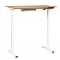 Ергономично регулируемо бюро Carmen CR- 4825, 73-121 см, Панел за управление, USB, Памет, Сензор против сблъсък, Бук/бял