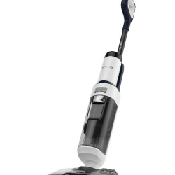 Aspirator vertical fara fir Tineco Floor One S5 Stretch Extreme, 220W, 18000 Pa, Curatare umeda, Autonomie 40 min, Senzor iLoop, Alb/Negru