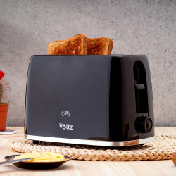 Φρυγανιέρα Oliver Voltz Daisy OV51440W, 700W, 2 φέτες, 6 επίπεδα, αφαιρούμενος δίσκος ψίχας, Μαύρο