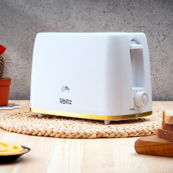 Тостер Oliver Voltz Daisy OV51440W, 700W, 2 филийки, 6 нива, Подвижна тавичка за трохи, Бял