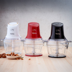 Tocator Oliver Voltz Daisy OV51111W, 600W, 1 l, Bol din sticla, Lama dubla, Pulse, Alb