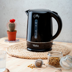 Cana electrica Oliver Voltz Daisy OV51230W, 2200W, 1.7 L, Oprire automată, Negru