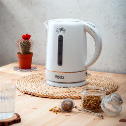 Електрическа кана Oliver Voltz Daisy OV51230W, 2200W, 1.7 л, Автоматично изключване, Бял