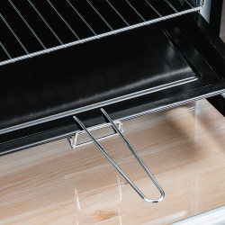 Cuptoc electric cu plite Oliver Voltz OV51441E45, 4300 W, 6 trepte, 45 L, 90-230°C, 2 plite cu infrarosu, Ventilator, Iluminare, Negru