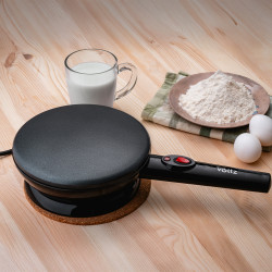 Oliver Voltz OV51323B Pancake Maker, 800W, Temperature Control, Indicator Light, Non-stick Coating, Black