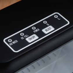 Ледогенератор Oliver Voltz OV51447B, 120W, 12 кг/24 часа, 1.3 л, 9 кубчета за цикъл работа, Индикатор за лед и вода, Черен