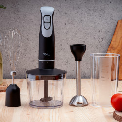 Oliver Voltz OV51112WSC 3-in-1 Blender, Chopper, and Mixer, 800W, 700 ml, 2 speeds, Stainless steel blade and mixing attachment, Black