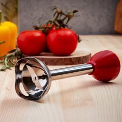 Turmixgép, aprító és mixer 3in1 Oliver Voltz OV51112WSC, 800W, 700 ml, 2 sebességfokozat, rozsdamentes acél penge és keverő tartozék, fehér színben.