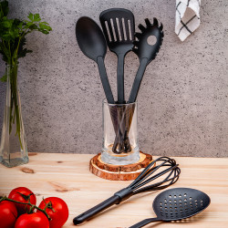 Set oale cu capac Oliver Voltz OV51210R20B, 20 piese, Fund multistrat, Inductie, Otel inoxidabil, Ustensile, Argintiu