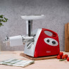 Masina de tocat carne cu accesoriu pentru rosii Oliver Voltz OV51991A, 1400W, Functie invers, Accesoriu sos si Kubbe, Rosu