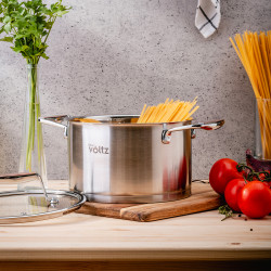 Oliver Voltz OV51210P20 Berlin Premium Collection Saucepan, 20 cm, 3.6 L, 18/10 Stainless Steel, Induction, Stainless Steel