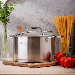 Oliver Voltz OV51210P20 Berlin Premium Collection Saucepan, 20 cm, 3.6 L, 18/10 Stainless Steel, Induction, Stainless Steel