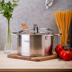 Oala Oliver Voltz OV51210P24 Berlin Premium Collection, 24 cm, 6.1 L, Otel inoxidabil 18/10, Inductie, Inox