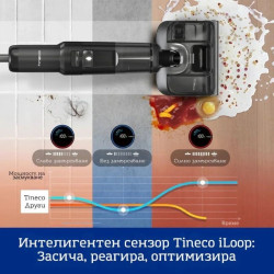 Вертикална прахосмукачка Tineco Floor One S7 Stretch Ultra FW060200DE, 230W, 21 kPa, 1 л, Автономия 50 минути, 3 режима, FlashDry самопочистваща система, LED дисплей, Черен