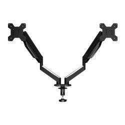 Suport monitor Esperanza ERW020, 17"-27", Pentru 2 monitoare, Mecanism cu arc, VESA 75/100 mm, Pana la 6 kg per brat, Negru