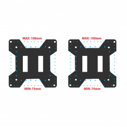 Esperanza ERW020 Monitor Stand, 17"-27", For 2 Monitors, Spring Mechanism, VESA 75/100 mm, Up to 6 kg per Arm, Black