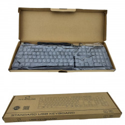 Πληκτρολόγιο Titanium TK101BG, USB 2.0, Κυριλλιοποίηση, Μαύρο